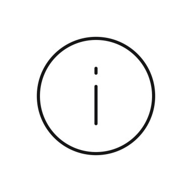 Düzenlenebilir bilgi satırı simgesi. Beyaz arkaplanda vektör çizimi izole edildi. Web sitesi ya da mobil uygulama için kullanılacak