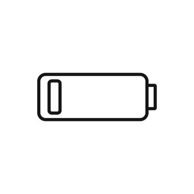 Düzenlenebilir düşük pil çizgisi simgesi. Beyaz arkaplanda vektör çizimi izole edildi. Web sitesi ya da mobil uygulama için kullanılacak