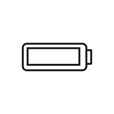 Düzenlenebilir tam pil çizgisi simgesi. Beyaz arkaplanda vektör çizimi izole edildi. Web sitesi ya da mobil uygulama için kullanılacak