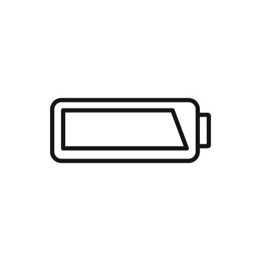 Düzenlenebilir tam pil çizgisi simgesi. Beyaz arkaplanda vektör çizimi izole edildi. Web sitesi ya da mobil uygulama için kullanılacak