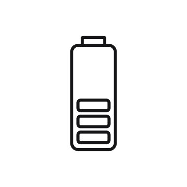 Düzenlenebilir yarım pil çizgisi simgesi. Beyaz arkaplanda vektör çizimi izole edildi. Web sitesi ya da mobil uygulama için kullanılacak