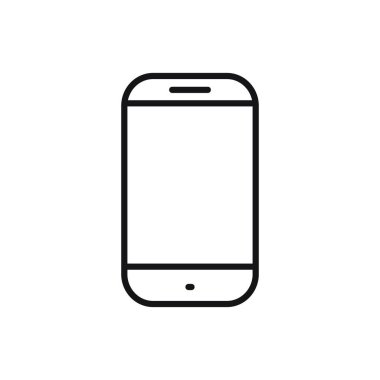 Düzenlenebilir akıllı telefon hattı simgesi. Beyaz arkaplanda vektör çizimi izole edildi. Web sitesi ya da mobil uygulama için kullanılacak