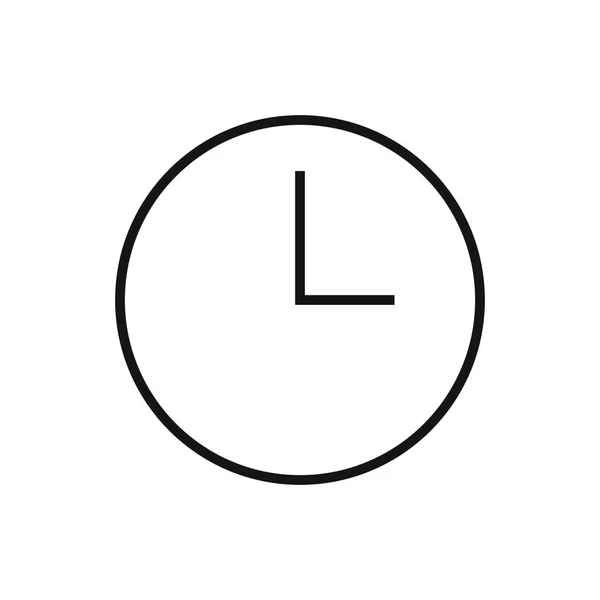 可编辑的时钟行图标 在白色背景上孤立的向量图解 用于网站或移动应用程序 — 图库矢量图片