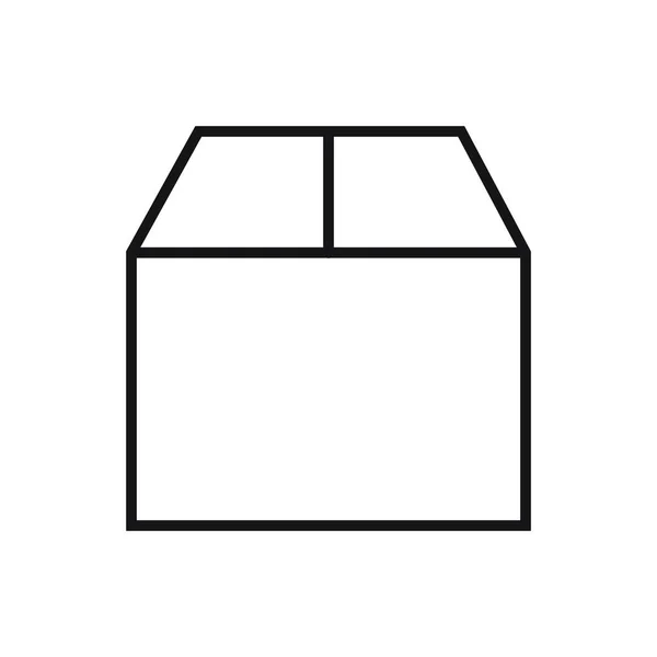 Icône Ligne Boîte Modifiable Illustration Vectorielle Isolée Sur Fond Blanc — Image vectorielle