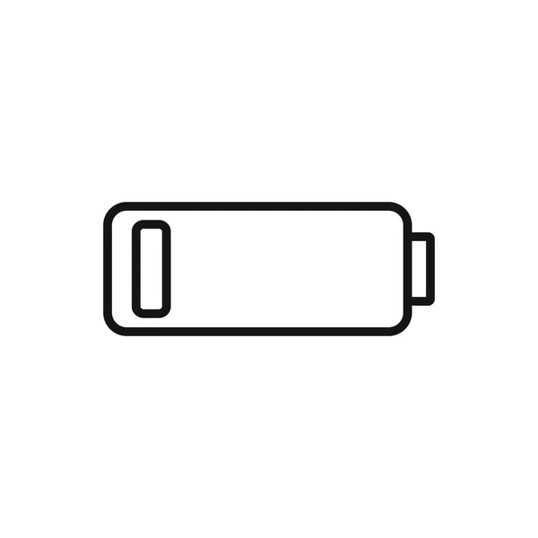 Bewerkbaar Pictogram Van Batterijlijn Vector Illustratie Geïsoleerd Witte Achtergrond Gebruik — Stockvector