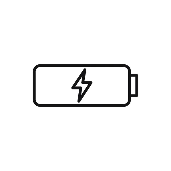 Редактируемый Значок Линии Зарядки Батареи Векторная Иллюстрация Изолирована Белом Фоне — стоковый вектор