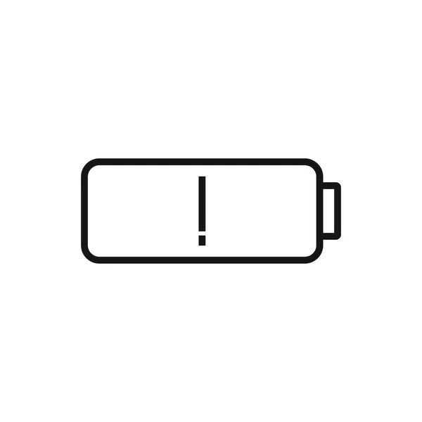 Editierbares Symbol Das Die Batterieleitung Nicht Auflädt Vektor Illustration Isoliert — Stockvektor