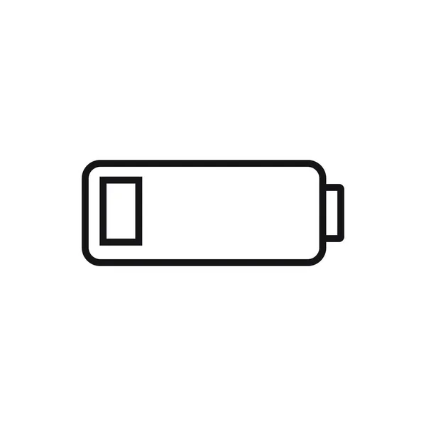 Editierbares Symbol Für Niedrige Batterieleitungen Vektor Illustration Isoliert Auf Weißem — Stockvektor