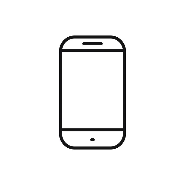 可编辑的智能手机线图标 在白色背景上孤立的向量图解 用于网站或移动应用程序 — 图库矢量图片