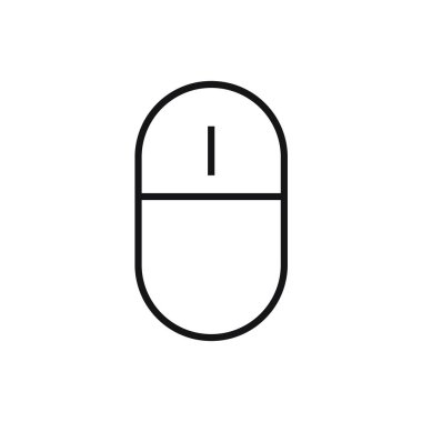 Düzenlenebilir Fare satırı simgesi. Beyaz arkaplanda vektör çizimi izole edildi. Web sitesi ya da mobil uygulama için kullanılacak