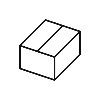 Düzenlenebilir paket satırı simgesi. Beyaz arkaplanda vektör çizimi izole edildi. Web sitesi ya da mobil uygulama için kullanılacak