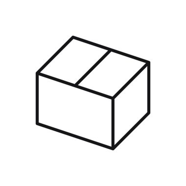 Düzenlenebilir paket satırı simgesi. Beyaz arkaplanda vektör çizimi izole edildi. Web sitesi ya da mobil uygulama için kullanılacak