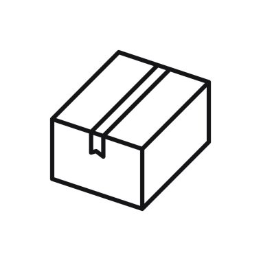 Düzenlenebilir paket satırı simgesi. Beyaz arkaplanda vektör çizimi izole edildi. Web sitesi ya da mobil uygulama için kullanılacak