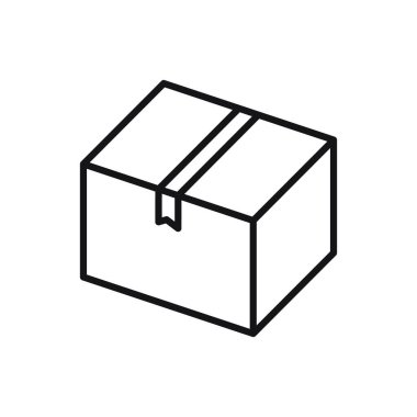 Düzenlenebilir paket satırı simgesi. Beyaz arkaplanda vektör çizimi izole edildi. Web sitesi ya da mobil uygulama için kullanılacak