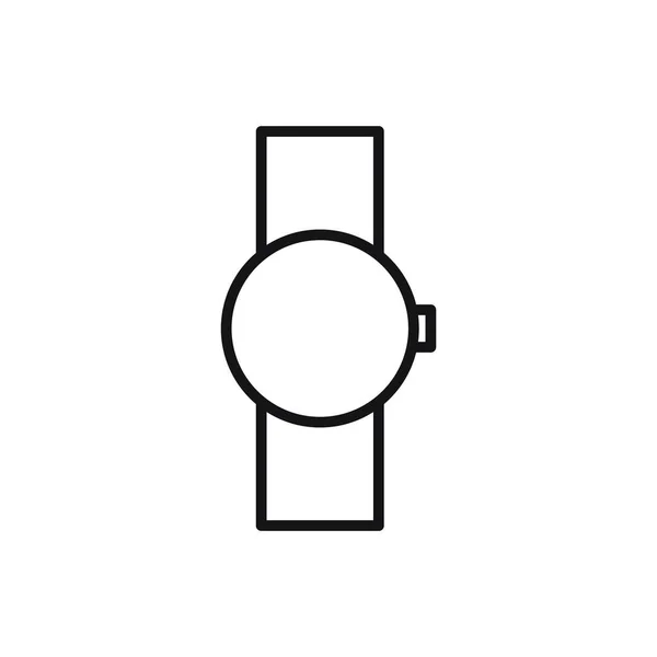 Icono Línea Reloj Muñeca Editable Ilustración Vectorial Aislada Sobre Fondo — Vector de stock