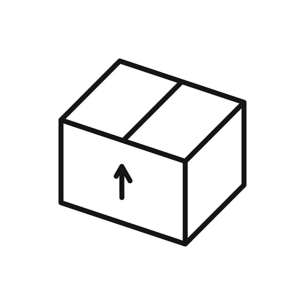 Icono Línea Caja Paquete Editable Ilustración Vectorial Aislada Sobre Fondo — Vector de stock