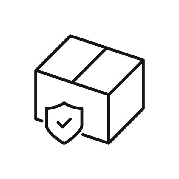 可编辑包装盒保险行图标 在白色背景上孤立的向量图解 用于网站或移动应用程序 — 图库矢量图片