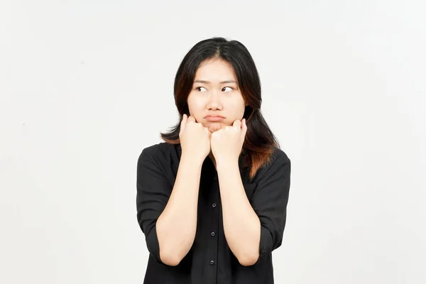 Looking Away Bad Mood Angry Face Expression Beautiful Asian Woman — Stock Photo, Image