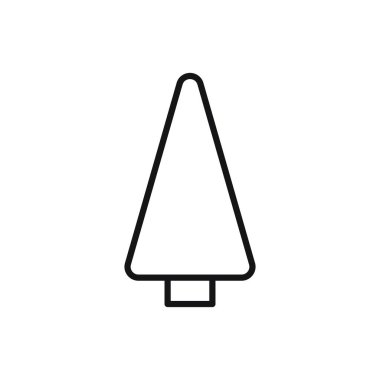 Düzenlenebilir Noel Ağacı çizgisi simgesi. Beyaz arkaplanda vektör çizimi izole edildi. Web sitesi ya da mobil uygulama için kullanılacak