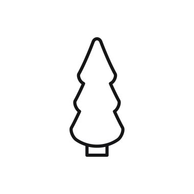 Düzenlenebilir Noel Ağacı çizgisi simgesi. Beyaz arkaplanda vektör çizimi izole edildi. Web sitesi ya da mobil uygulama için kullanılacak