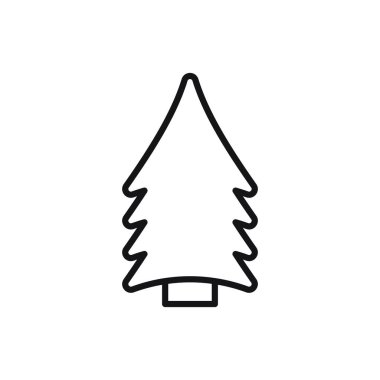 Düzenlenebilir Noel Ağacı çizgisi simgesi. Beyaz arkaplanda vektör çizimi izole edildi. Web sitesi ya da mobil uygulama için kullanılacak