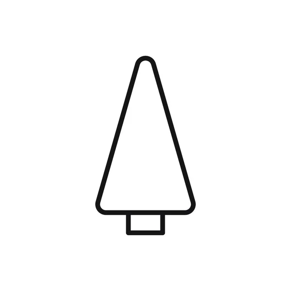 Ícone Linha Editável Árvore Natal Ilustração Vetorial Isolada Sobre Fundo — Vetor de Stock