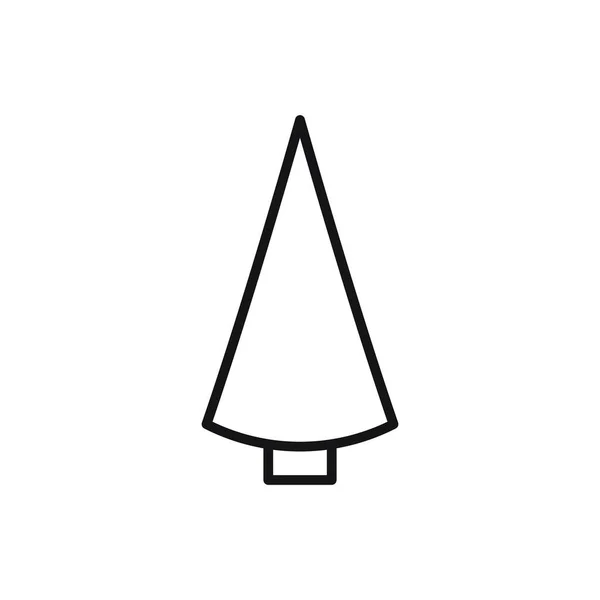 Editable Christmas Tree Line Icon Vector Illustration Isolated White Background — Image vectorielle