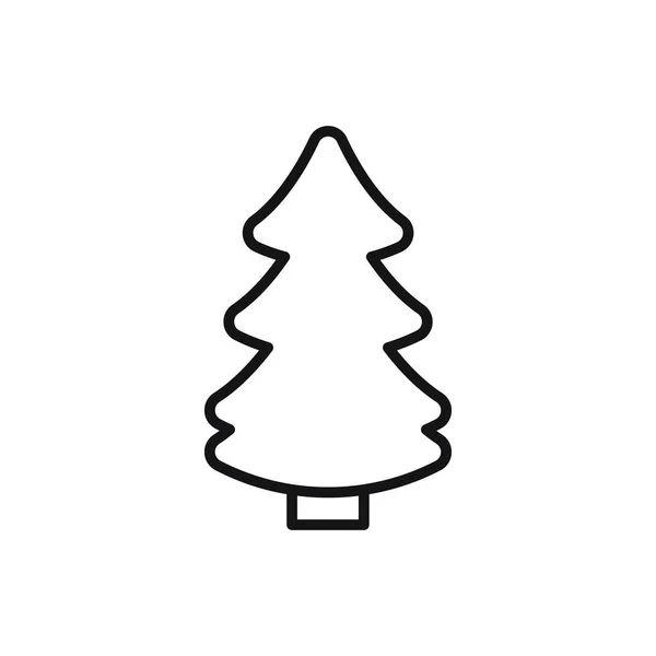 Icono Línea Árbol Navidad Editable Ilustración Vectorial Aislada Sobre Fondo — Vector de stock