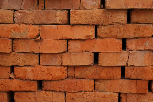 Red Clay Bricks Texture Background Backdrop Design — Foto Stock