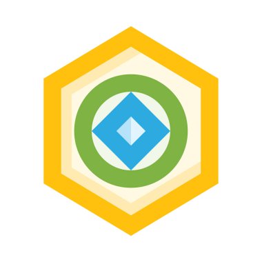 Soyut şekiller web simgesi, beyaz arkaplanda izole edilmiş basit vektör illüstrasyonu 