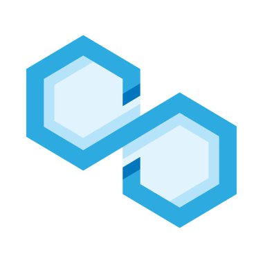 Soyut şekiller web simgesi, beyaz arkaplanda izole edilmiş basit vektör illüstrasyonu 