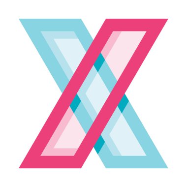 Beyaz arkaplanda izole edilmiş basit vektör illüstrasyonu, soyut figür web simgesi 