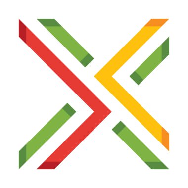 Soyut şekiller web simgesi, beyaz arkaplanda izole edilmiş basit vektör illüstrasyonu 