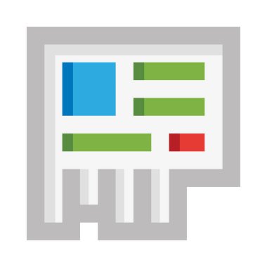 Web reklam simgesi, beyaz arkaplanda izole edilmiş basit vektör illüstrasyonu 