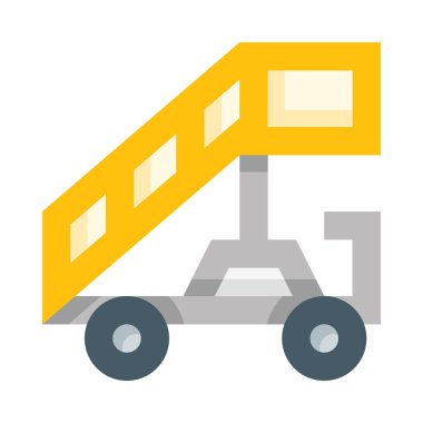 Havaalanı web simgesi, basit vektör illüstrasyonu beyaz arkaplanda izole edildi 