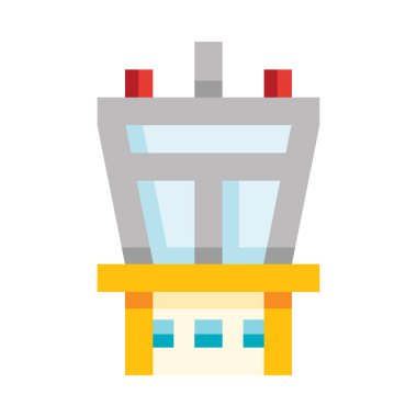 Havaalanı web simgesi, basit vektör illüstrasyonu beyaz arkaplanda izole edildi 