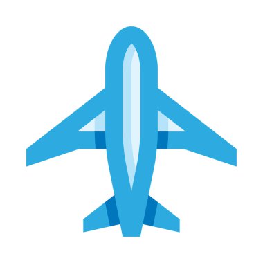 Havaalanı web simgesi, basit vektör illüstrasyonu beyaz arkaplanda izole edildi 