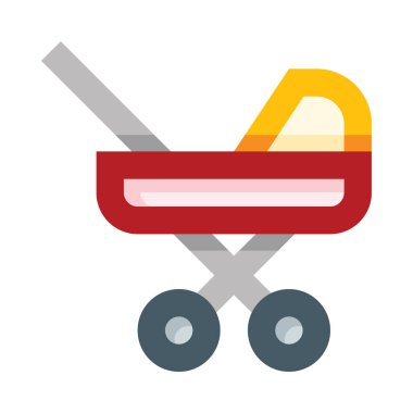 Bebek taşıma ağı simgesi, beyaz arkaplanda izole edilmiş basit vektör illüstrasyonu 