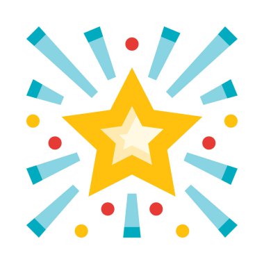 havai fişek web simgesi, beyaz arkaplanda izole edilmiş basit vektör illüstrasyonu 