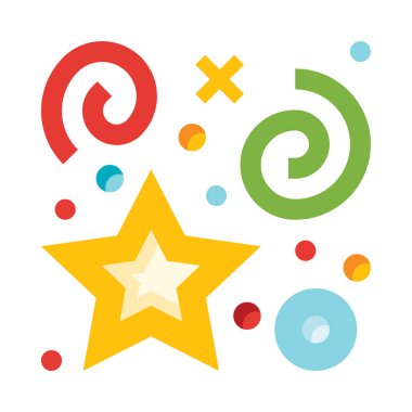 doğum günü web simgesi, beyaz arkaplanda izole edilmiş basit vektör illüstrasyonu 