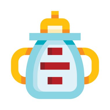 bebek şişe web simgesi, beyaz arkaplanda izole edilmiş basit vektör çizimi 