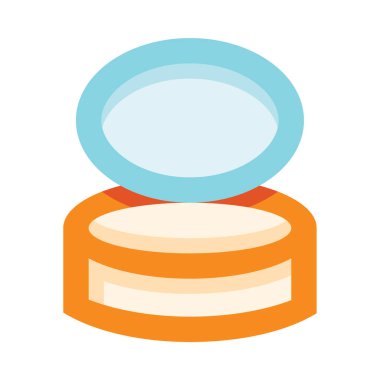 Kozmetik web simgesi, beyaz arkaplanda izole edilmiş basit vektör illüstrasyonu