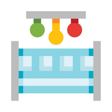 Beşik web simgesi, basit vektör illüstrasyonu beyaz arkaplanda izole edildi