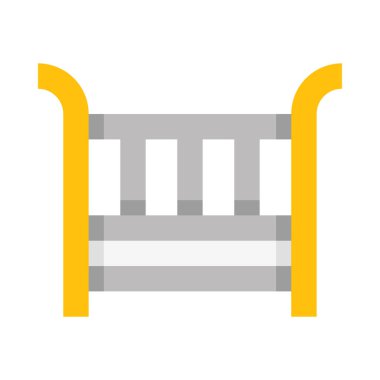 Beşik web simgesi, basit vektör illüstrasyonu beyaz arkaplanda izole edildi