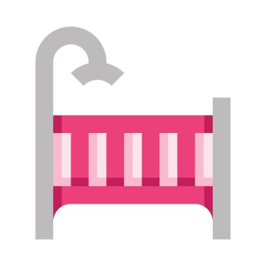 Beşik web simgesi, basit vektör illüstrasyonu beyaz arkaplanda izole edildi