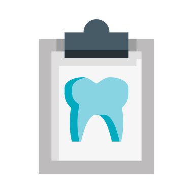 Diş hekimliği web simgesi, beyaz arkaplanda izole edilmiş basit vektör illüstrasyonu