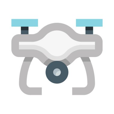 Drone web simgesi, basit vektör illüstrasyonu beyaz arkaplanda izole edildi