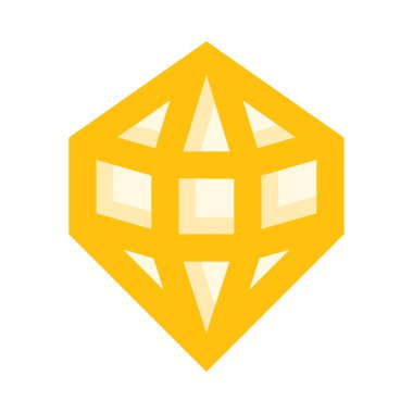 Mücevher web simgesi, beyaz arkaplanda izole edilmiş basit vektör illüstrasyonu 