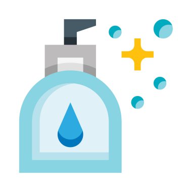 Antiseptik ağ simgesi, beyaz arkaplanda izole edilmiş basit vektör çizimi 