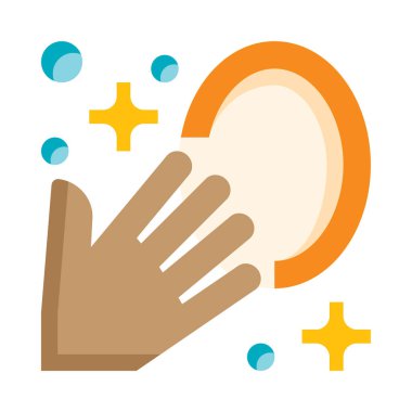 El yıkama web simgesi, beyaz arkaplanda izole edilmiş basit vektör illüstrasyonu 